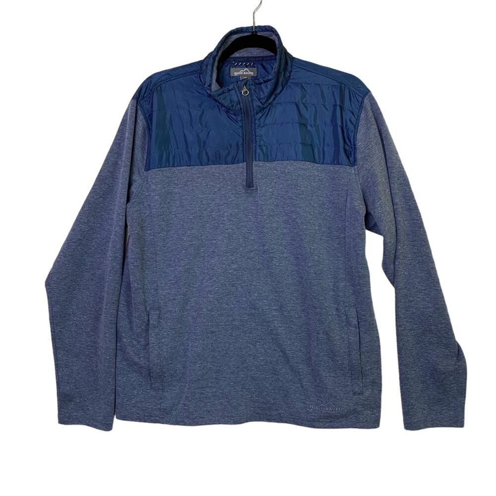 Eddie Bauer Blue 1/4 Zip Long Sleeve Lightweight Pullover Top Sweatshirt Size XL